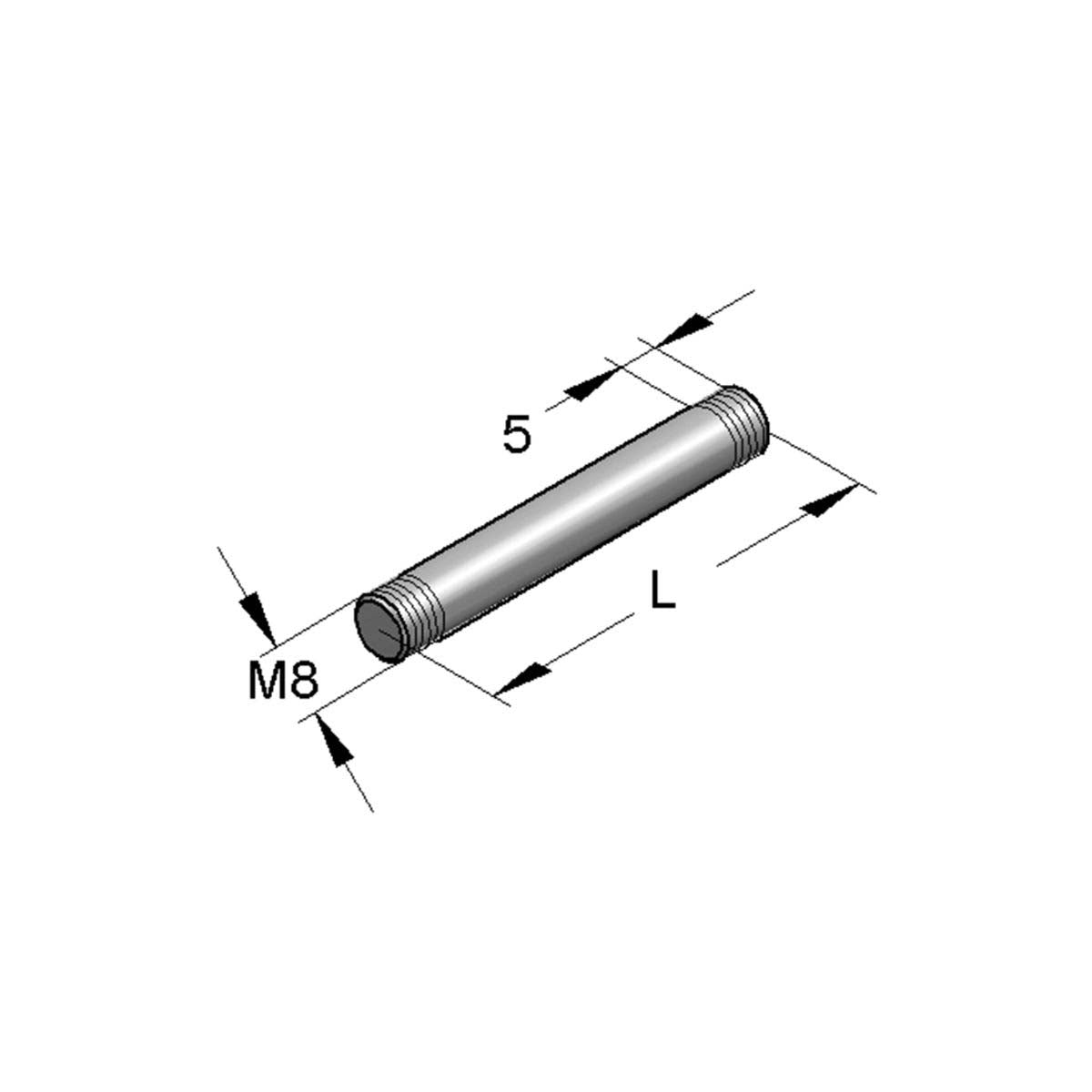 Afstandsbolt til dobbeltholder | Erik-larsen.dk | Beslag til rørbøjler | Foto 2