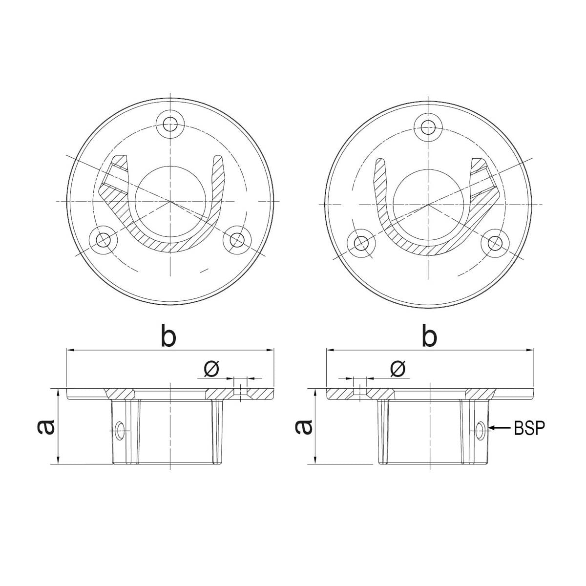 Vægflanger, åbne - Clarrods Clamps CL131U | Erik Larsen & Søn | Clarrods | Foto 3