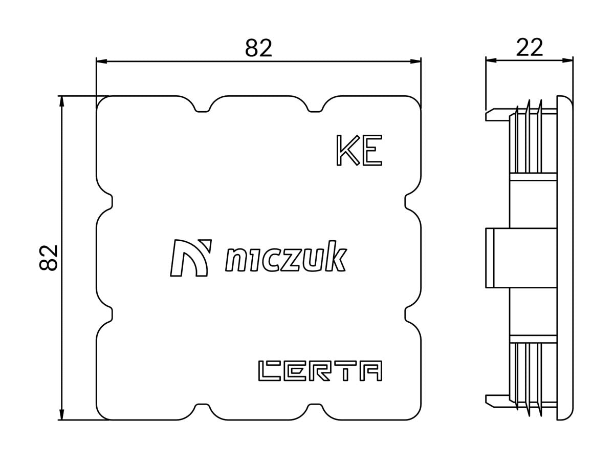 CZPKE - CERTA KE ZP endeprop | Certa | Beslag til HD skinnesystem | Foto 2
