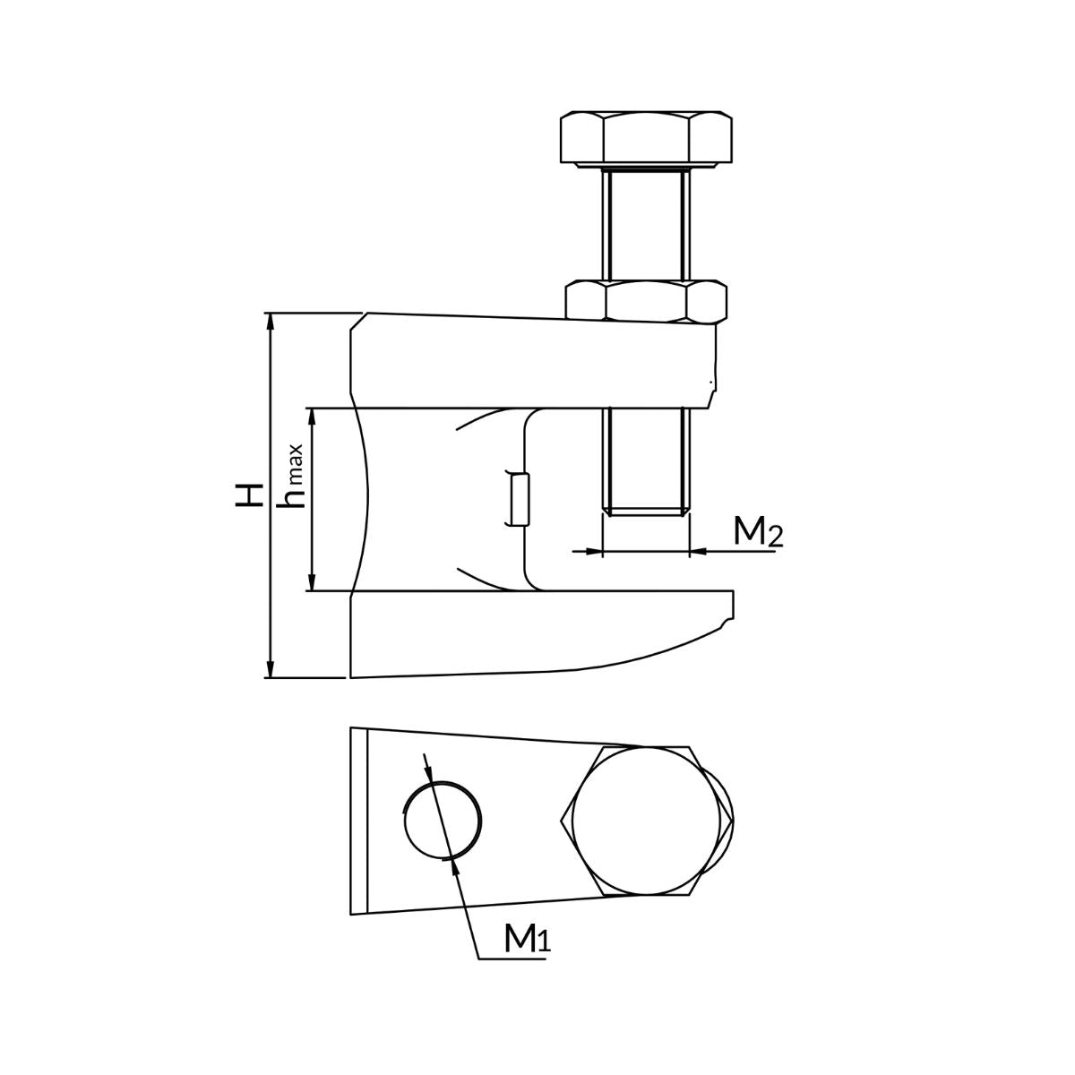 KLZ bjælkeklo til nedstropning fra bjælker | specifikationer