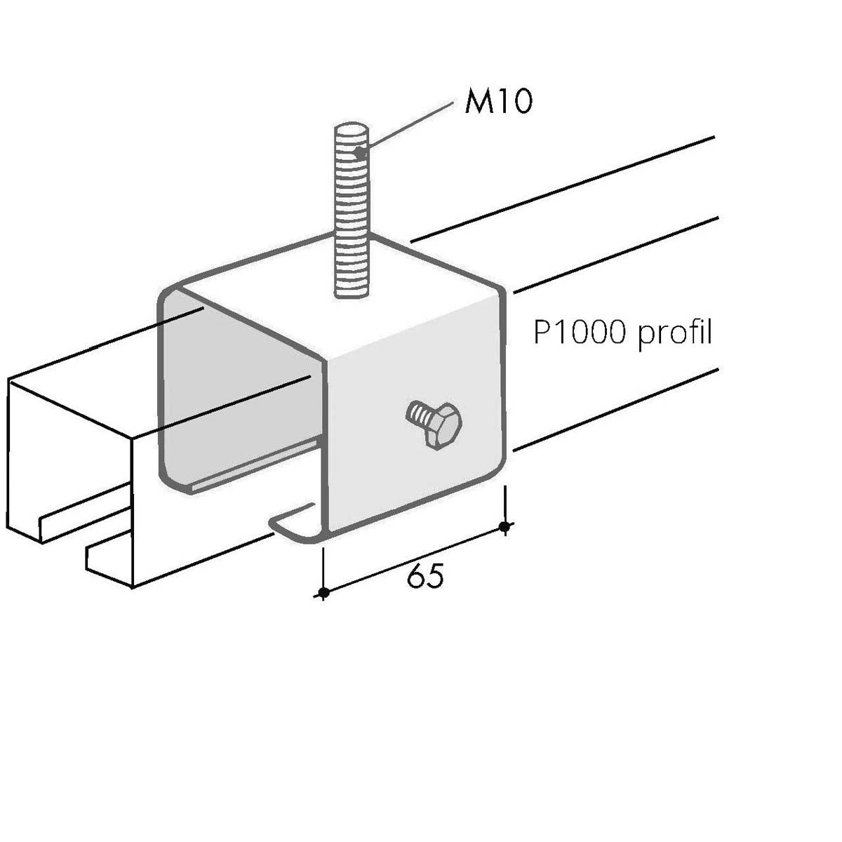 Kort svøb til montageskinner | Unistrut | Beslag til skinnesystemer | Foto 1