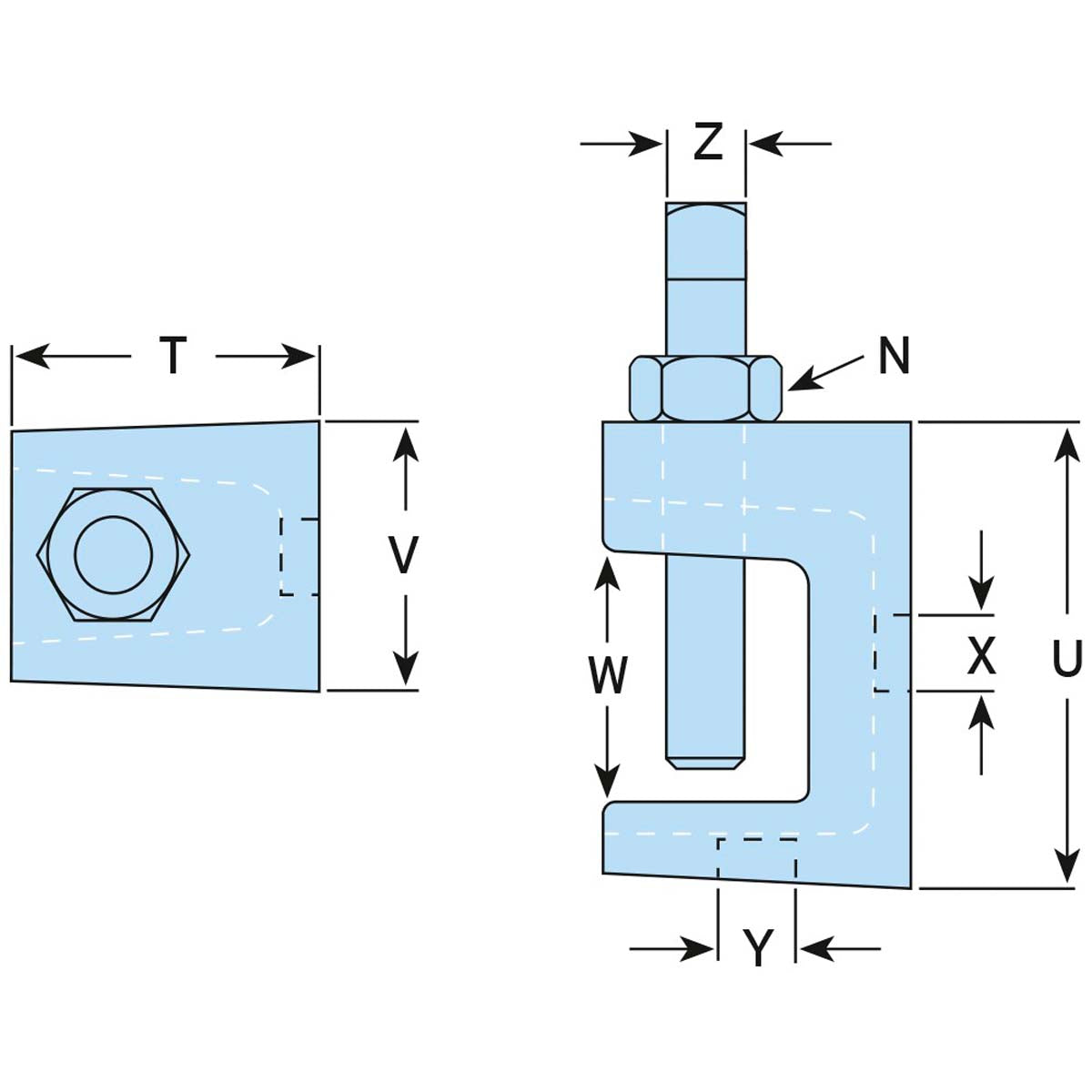 Lindapter Type LC Lindiclip flangebeslag/bjælkeklo | specifikationer