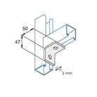 P1026 - Vinkelbeslag 90° | Unistrut | Beslag til skinnesystemer | Foto 1
