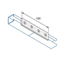 P1067 - Lige planbeslag, 4 huls | Unistrut | Beslag til skinnesystemer | Foto 1