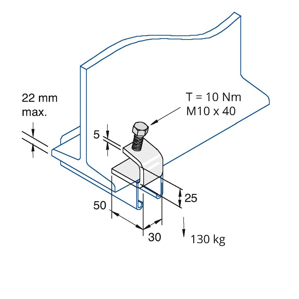 P1272 - Bjælkebeslag | Unistrut | Beslag til skinnesystemer | Foto 1