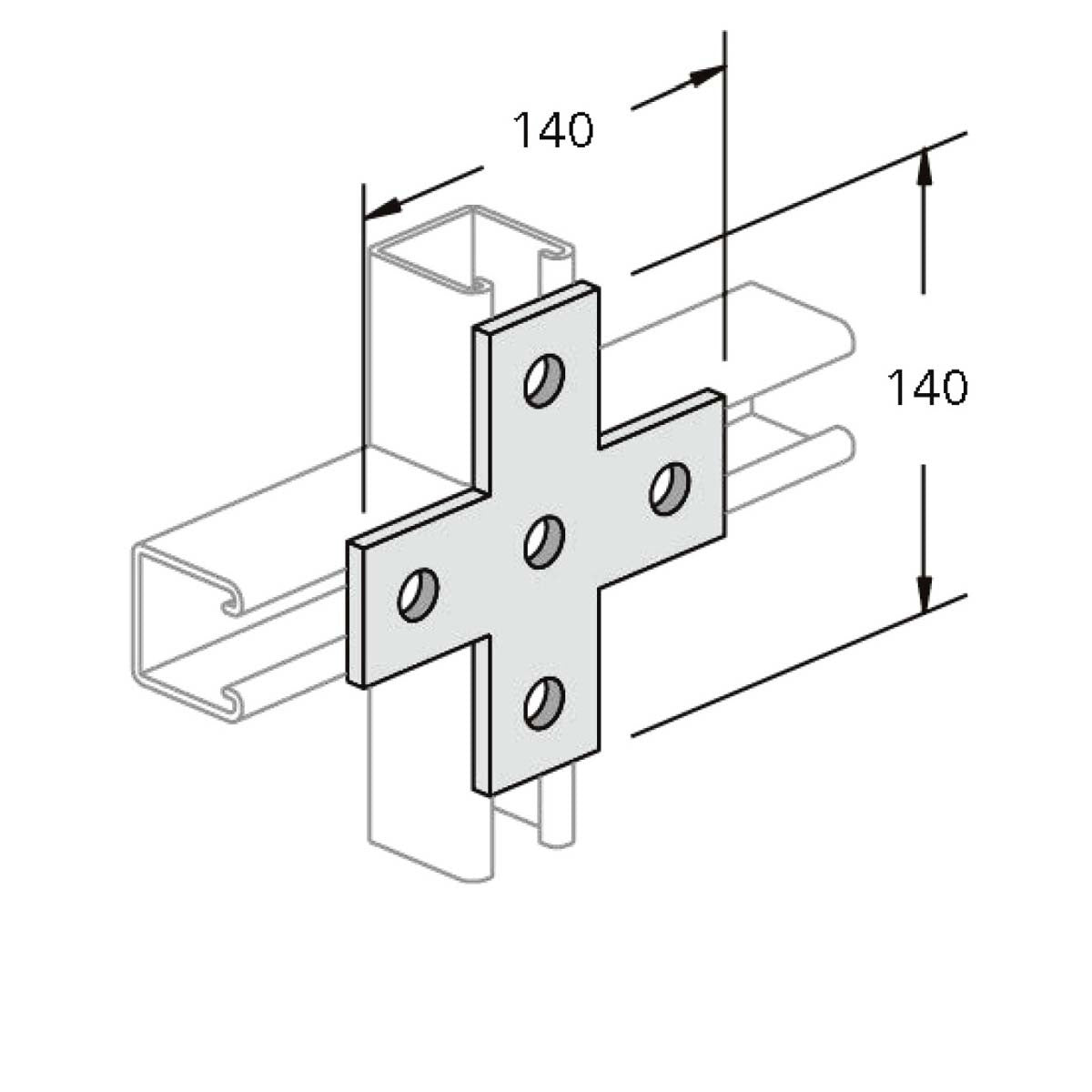 P1962 - Planbeslag | Unistrut | Beslag til skinnesystemer | Foto 1