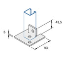 P2072 S2 - Flangebeslag | Unistrut | Beslag til skinnesystemer | Foto 1