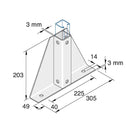 P2348 S1 - Flangebeslag | Unistrut | Beslag til skinnesystemer | Foto 1