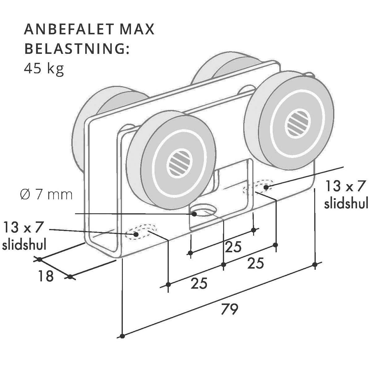 P2750 - Løbevogn til montageskinner, 4-hjuls | Unistrut | Beslag til skinnesystemer | Foto 1