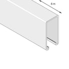 Kraftig 41x83 mm profilskinne uden huller