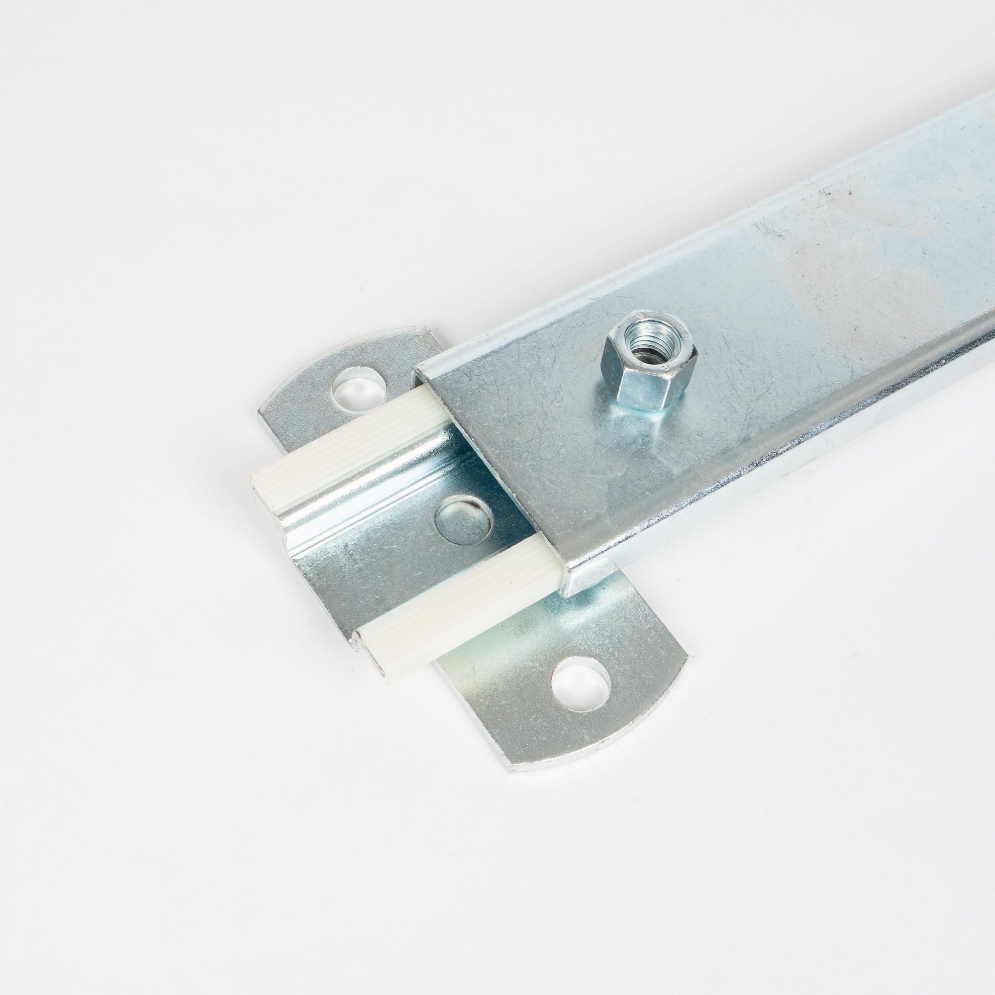 Glidebeslag med to muffer - M10 og M12 tilslutning | Erik Larsen & Søn | Beslag til rørbøjler | Foto 1