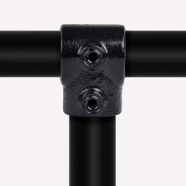 Køb sort t-stykke til rør | Eks. til bord/reol og tøjstativ/garderobe