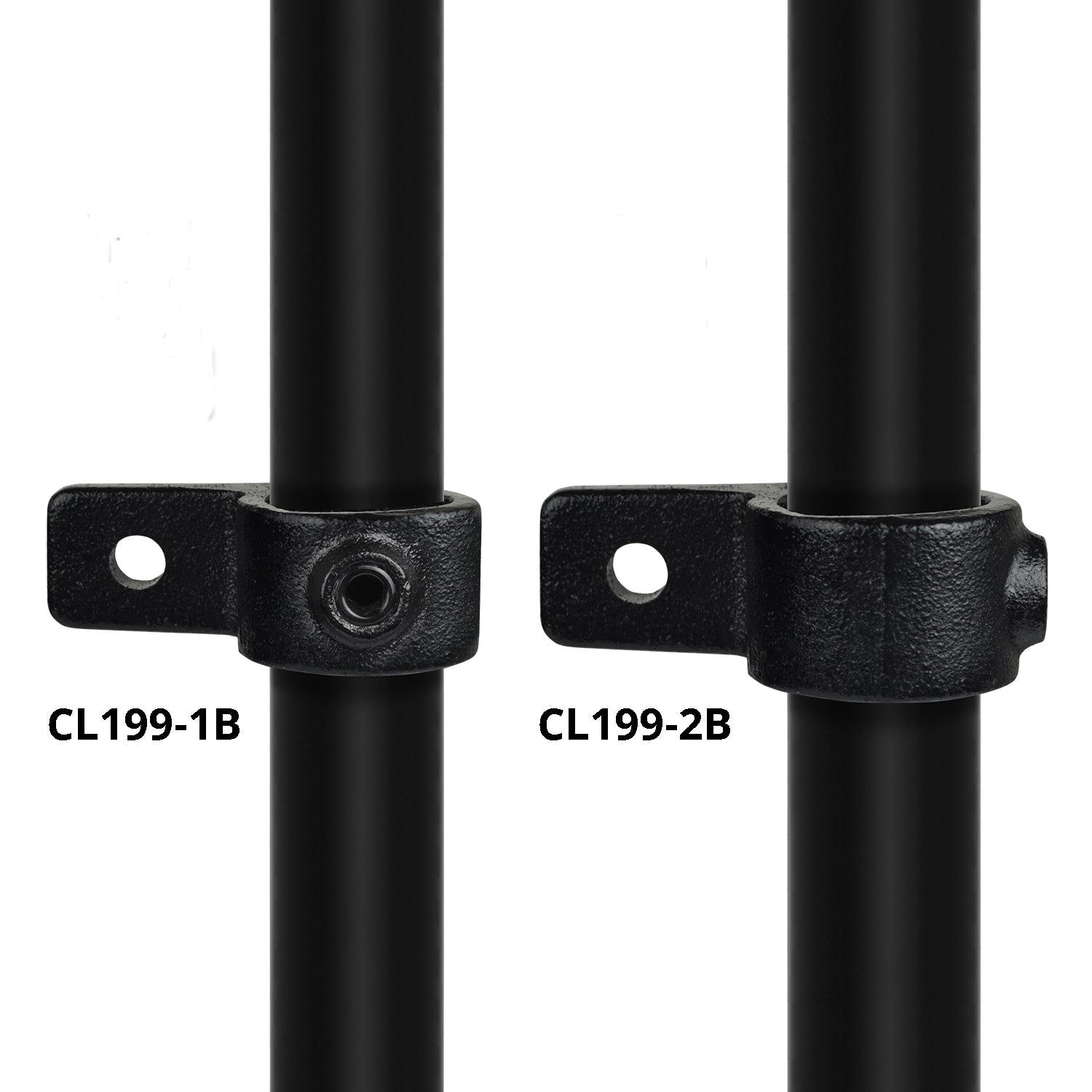 Enkeltsidet flangebeslag, Clarrods Black - CL199-B | Erik Larsen & Søn | Clarrods Black | Foto 3