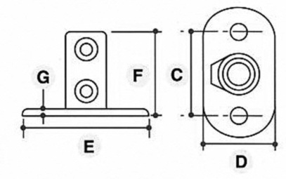 Bund- og rækværksflange, Clarrods Black - CL132-B | Erik Larsen & Søn | Clarrods Black | Foto 4