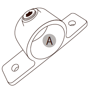 Dobbeltsidet flangebeslag, Clarrods Black - CL198-B | Erik Larsen & Søn | Clarrods Black | Foto 4