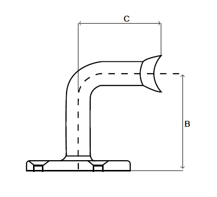 Vægflange til håndliste - Clarrods Clamps CLDDA6 | Erik Larsen & Søn | Clarrods | Foto 7