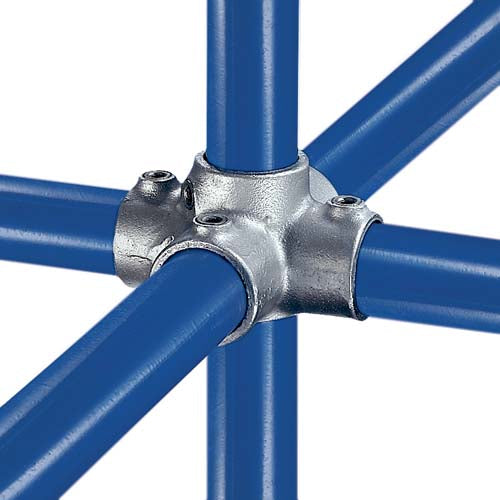 Galvaniseret 4-vejs krydssamling til gevindfrie vandrør