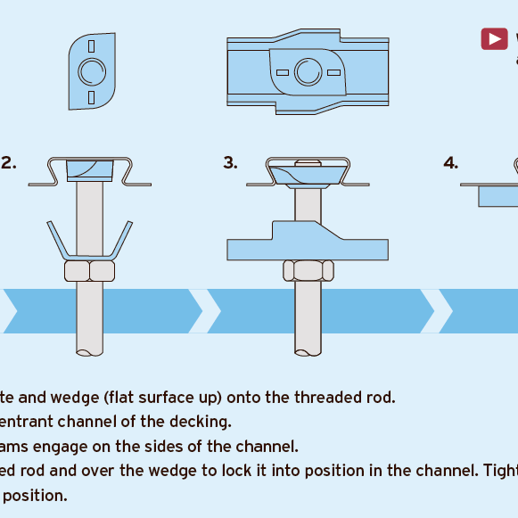 Lindapter Type TR60 - Beslag til TR60+ og TR80+ profiler | Lindapter | Decking Fixings | Foto 6
