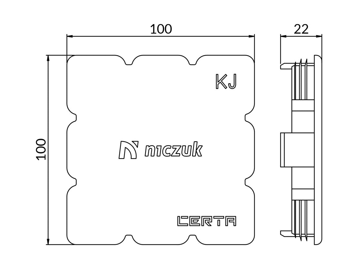 CZPKJ - CERTA KJ ZP endeprop | Certa | Beslag til HD skinnesystem | Foto 2