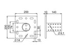 OGCS200KE - CERTA KE S200 fodflange | Certa | Beslag til HD skinnesystem | Foto 2