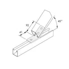 P1073 - Vinkelbeslag 45 gr. | Unistrut | Beslag til skinnesystemer | Foto 1