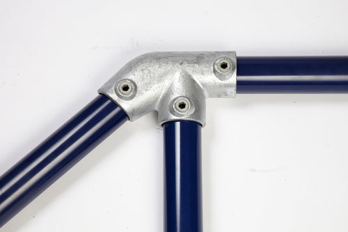 T-stykke m/justerbar nedadgåënde bøjning (30°-45°) | galvaniseret rørfitting type 325 | Kee Klamp | pipe clamps | Erik Larsen & Søn