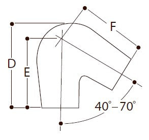 Justerbar bøjning (40°-70°) - CL123