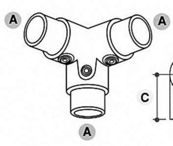 3-vejs hjørne-top - Clarrods Clamps CL128 | Erik Larsen & Søn | Clarrods | Foto 3