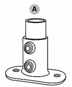 Bund- og rækværksflange, Clarrods Black - CL132-B | Erik Larsen & Søn | Clarrods Black | Foto 3