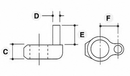 Hængselsdel, tap - Clarrods Clamps CL140 | Erik Larsen & Søn | Clarrods | Foto 5