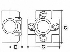 4-vejs kryds, sort - CL158-B