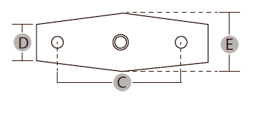 Dobbeltsidet flangebeslag, Clarrods Black - CL198-B | Erik Larsen & Søn | Clarrods Black | Foto 6