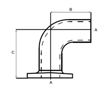 Vægflange med bøjning (90°) - CLDDA2