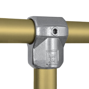Kort t-stykke | aluminium rørfitting type L10 | Kee Lite | pipe clamps | Erik Larsen & Søn