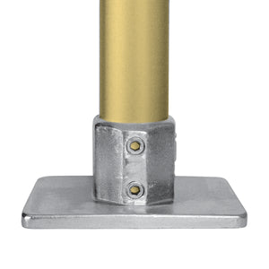 Kraftig bund- og rækværksflange | aluminium rørfitting type L148 | Kee Lite | pipe clamps | Erik Larsen & Søn