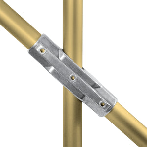 2-vejs justerbart kryds (30°-45°) | aluminium rørfitting type L30 | Kee Lite | pipe clamps | Erik Larsen & Søn