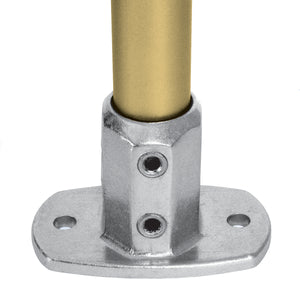 Bund- og rækværksflange | aluminum rørfitting type L62 | Kee Lite | pipe clamps | Erik Larsen & Søn