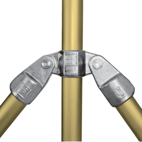 Dobbelt hængsel | aluminium rørfitting type LC51 | Kee Lite | pipe clamps | Erik Larsen & Søn