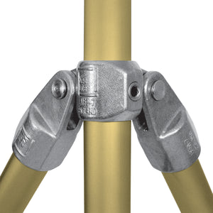 Dobbelt hængsel (85°) | aluminium rørfitting type LC52 | Kee Lite | pipe clamps | Erik Larsen & Søn