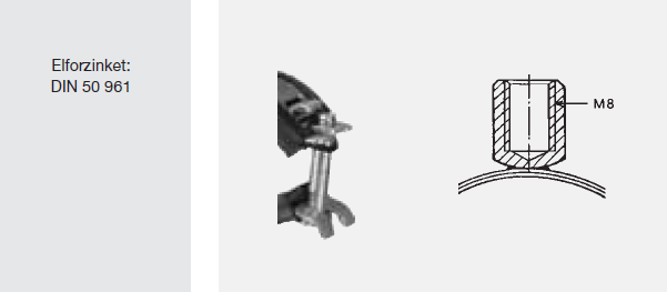 Sigma rørbøjle m/gummi og snap-lukning, M8 tilslutning | Erik Larsen & Søn | Rørbøjler | Foto 5