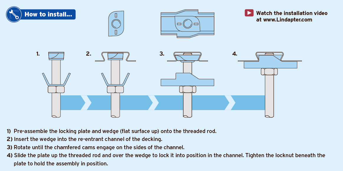 Lindapter Type TR60 - Beslag til TR60+ og TR80+ profiler | Lindapter | Decking Fixings | Foto 6