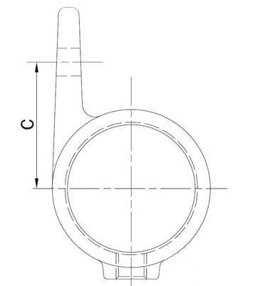 Enkeltsidet flangebeslag, Clarrods Black - CL199-B | Erik Larsen & Søn | Clarrods Black | Foto 5