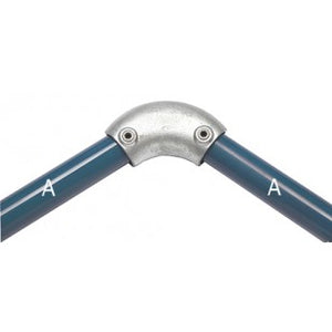 Justerbar bøjning (11°-30°) | galvaniseret rørfitting type 55A | Kee Klamp | pipe clamps | Erik Larsen & Søn