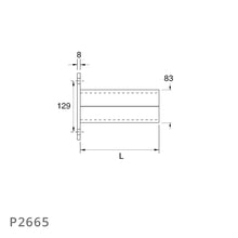 Tværmål P2665 dobbeltpendel med 41x83 mm skinne
