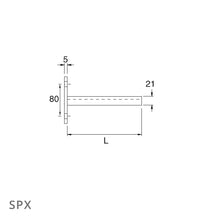 Tværmål SPX pendel med 41x21 mm skinne